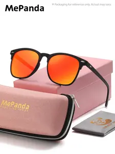 1 Piece MePanda Unisex Square Full Frame Sunglasses Smooth Lines Elegant and Refined Sunglasses UV400