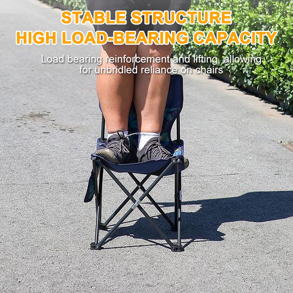 Lightweight Folding Chair with Back Support, Perfect for Camping, Beach Outings, Fishing & Travel, Portable Design for Easy Storage & Outdoor Comfort