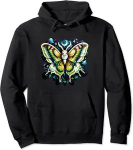 Luminescent Luna Moth - Glimmer of Magic in the Moonlight Pullover Hoodie - Jacobjbt Shop 60B0CV4XL81S