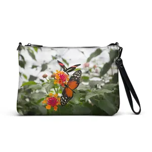 Butterflies on Lantana Flowers Crossbody bag