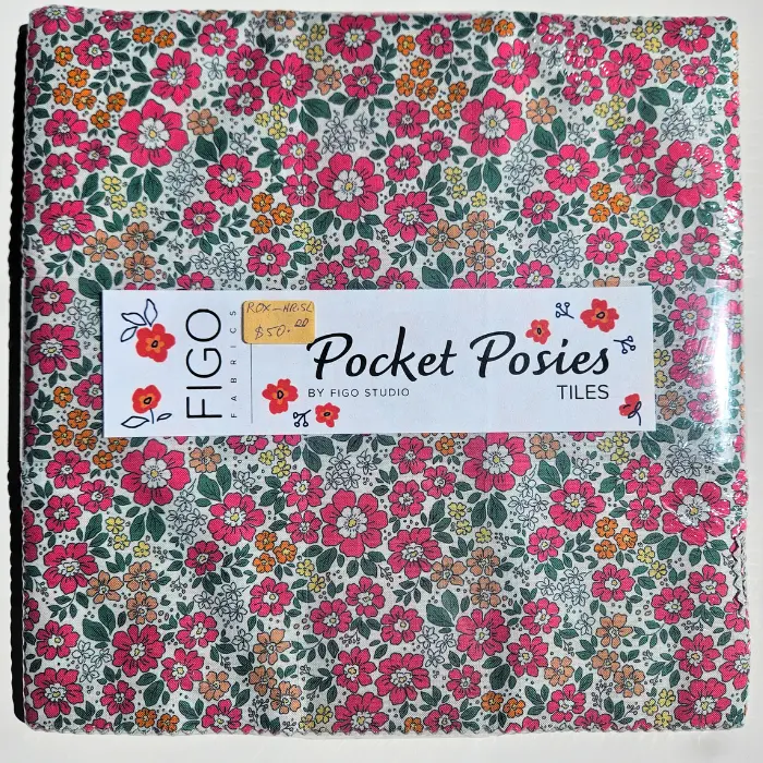 "Pocket Posies" 10in Fabric Tiles