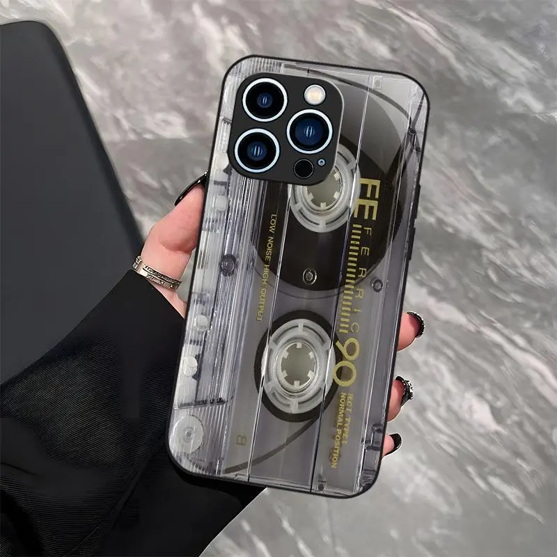 Retro Cassette Tape Phone Case, Y2K Nostalgia Vintage Mixtape Cover for iPhone 13 Pro Max — 975