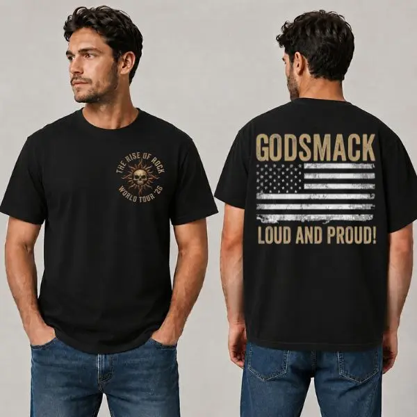 Godsmack Loud and Proud World Tour 2026 T-Shirt & Hoodie, Rock Band Graphic Tee, Concert Tour Shirt, Music Fan Apparel