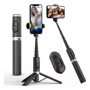 Wireless Selfie Stick, 1 Count Foldable Wireless Tripod with Remote Control, Bluetooth-compatible Selfie Stick for Live Photograph for iPhone