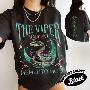 The Viper Queen Crescent City Comfort Colors T-shirt, Crescent City Bookish Fan T-shirt, Bryce Quinlan Tee, Gif For Book Lover, Memento Mori T-shirt