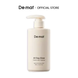 [De:maf Official] All Day Glow Creamy Milk Cleanser 10.14 fl. oz. (300ml) | Gentle Impurity Removal | Deep Hydration | Barrier Strengthening