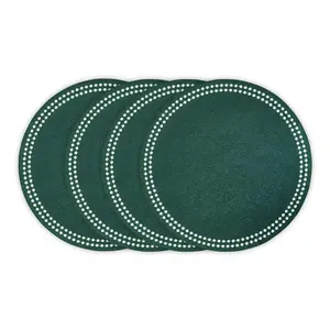 Cotton Round Placemats - green