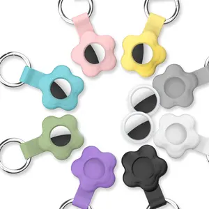 Shockproof Tracker Silicone Case with Keychain, Anti-loss Tracker Accessories, Key Ring Case, Scratch Resistant Protective Cover for AirTags Tracker, Smart Key Finder