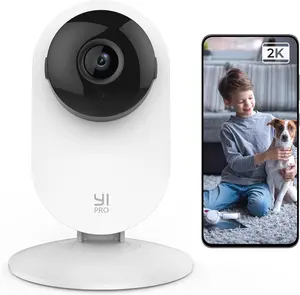YI Pro 2K Home Security Camera, Indoor Camera with Person, Vehicle, Phone App for Baby, Pet, Dog Monitoring, Compatible with Alexa and Google Assistant
