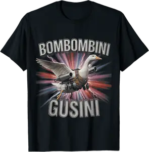 Bombombini Gusini Funny Italian Brainrot Meme Bootleg T-Shirt - Karlagarz Shop 42B0F31KPPZP