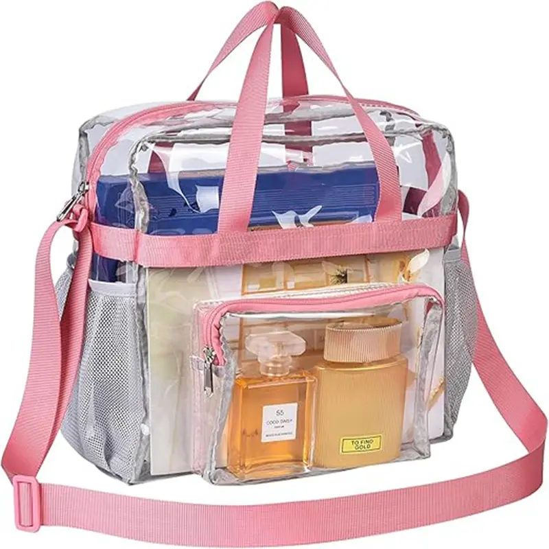 Clear Tote Bag Stadium Approved - 12x6x12 Clear Bag for Stadium Events, Quick Pass Clear Bag for Travel Work Concerts