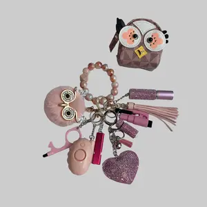 Emergency 3-in-1 Safety Keychain Set | Loud Personal Alarm, High-Pitch Whistle & Window Breaker | PINK THEORYY Car Escape Tool for Women & Solo Travelers