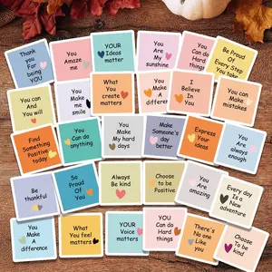 30 Cute Mini Encouragement Cards, Perfect for Gratitude, Birthday, Wedding, Valentine's Day, Classroom Rewards, Gift Box Fillers, Positive Message Card, Inspirational Card