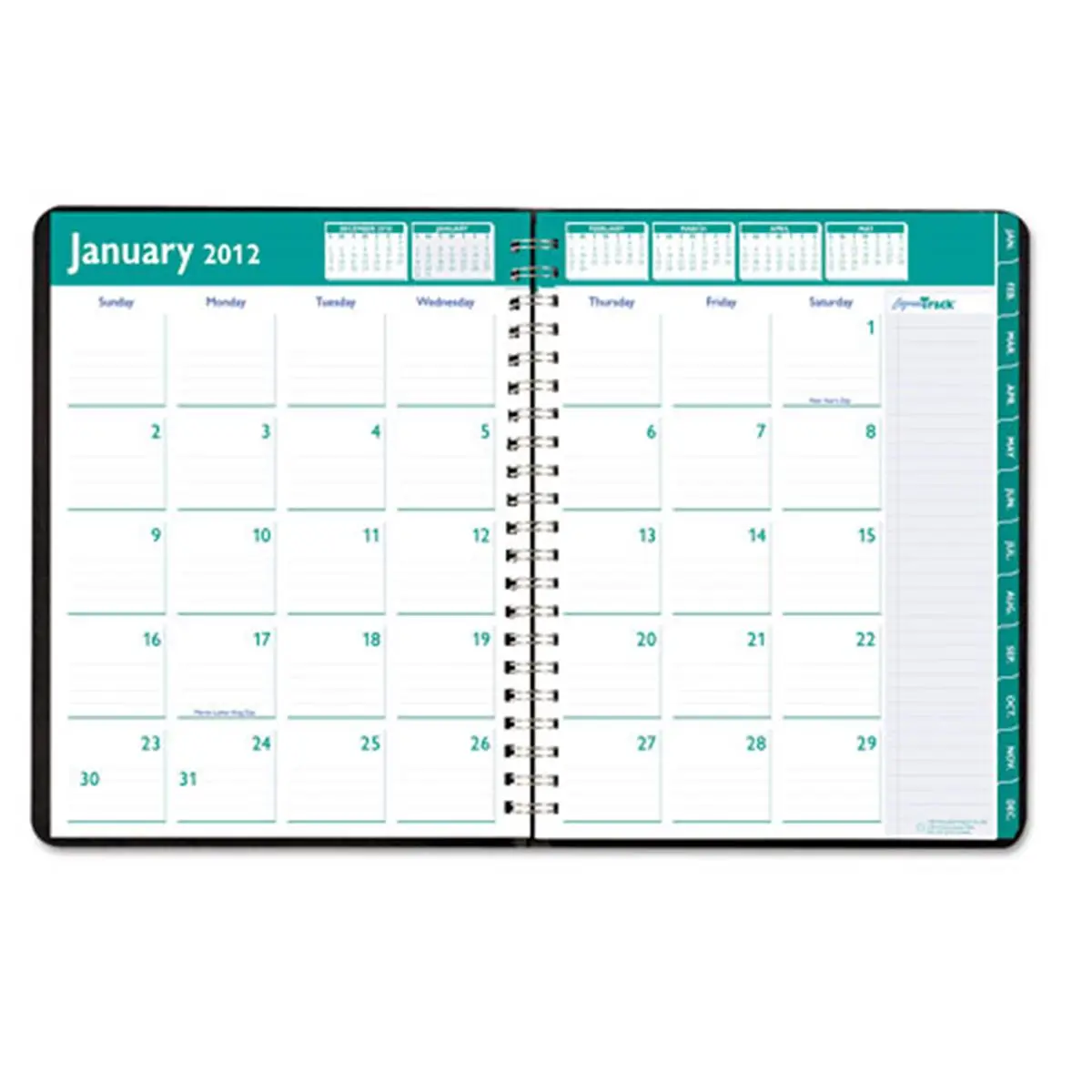 212 MAIN Express Track Productivity Planner Calendar - Recycled Paper, Ruled Hours, Tabbed Index, Weekly-Monthly Views, Goal Prioritization Tips