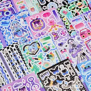 Cute Cartoon Teens Pattern Sticker, 20pcs/set DIY Decorative Sticker, Scrapbooking & Stamping Supplies for Home School Office