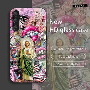 Suitable for [Galaxy A16 5g] New stylish high quality glass protective case affordable anti-drop anti-fingerprint-888