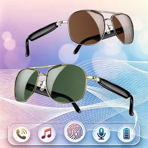 Stylish Bluetooth Smart Sunglasses - Wireless Audio Glasses with Integrated Speaker and Microphone,Voice Command,Unisex