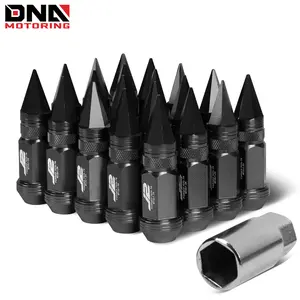 J2 Engineering 7075 Aluminum M12X1.25 20Pcs 80mm Spiked Cap Lug Nut W/Key