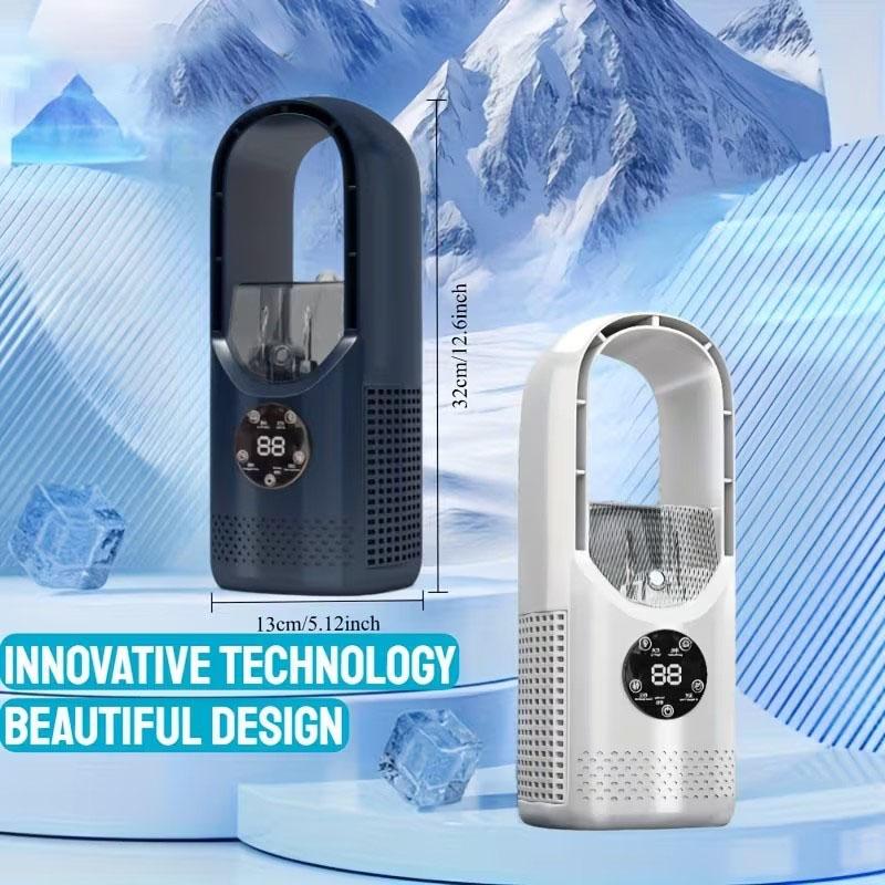 Pray Multifunctional Cooling Misting Fan - Portable Fan for Hot Weather, Integrated Misting Cooler, Home Bedroom AC Alternative, 7-Color Changing LED Ambient Light, Timer & Automatic Shutoff