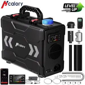 HCALORY 2025 Upgraded 8KW Diesel Heater, All in One 6L Toolbox 2S Portable Parking Diesel Air Heater 110/12/24V with App Control, Automatic Start and Stop, Altitude Mode Functions for RV Garage Camper Fishing