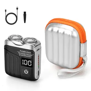 【Mens Gifts】R-19 Luggage Electric Shaver, Portable Mini Electric Shaver - Waterproof Fast Charging Double-Ring Magnetic Cutter for Home Travel