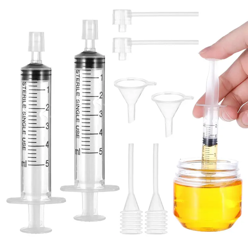 8-Piece Refillable Beauty Kit - 5ml Plastic Syringe Extractor, Spill-Free Perfume/Essential Oil Dispenser, Portable Liquid Transfer Cosmetic Tool for Home & Outdoor Travel (Home Supplies Storage Accessory)