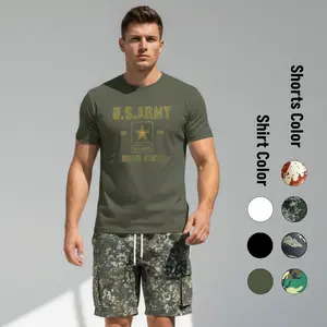 Men’s Camouflage Cargo Shorts Set with Southern Boy Graphic Tee – Casual Hunting Style Summer Outfit,  Breathable, Gym Set,  Streetwear, Gift For Him