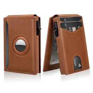 Multi-functional Smart Men's Wallet with RFID Blocking,Portable Business Style Pu Leather Wallet with ID Window for Daliy Use