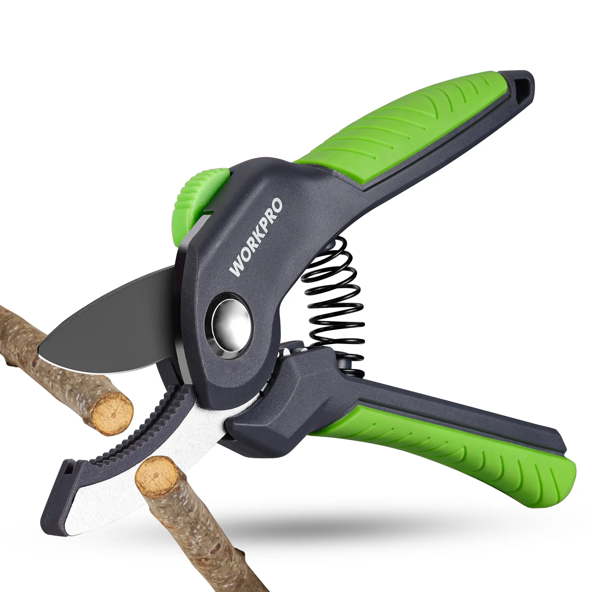 #BacktoSchool WORKPRO 8.5" Anvil/Bypass Pruning Shear, Heavy Duty Garden Scissors & Clippers | Handheld Gardening Shears with Ergonomic Handle & Labor-Saving Design for Thick Branch Trimming