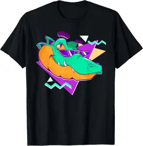 100% cotton Unisex 90s Alligator Retro Tee Reptile Crocodile T-Shirt