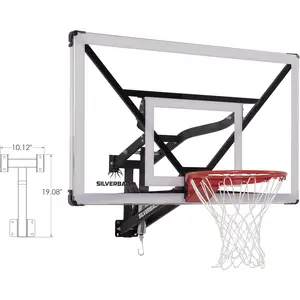 Silverback NXT 54" Wall Mounted Adjustable-Height and Fixed Basketball Hoop with QuickPlay Design