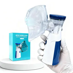 Portable Mesh Nebulizer Handheld Mini Inhaler Machine Two Power Modes Quiet Atomizer for Adults Kids Home Travel Use