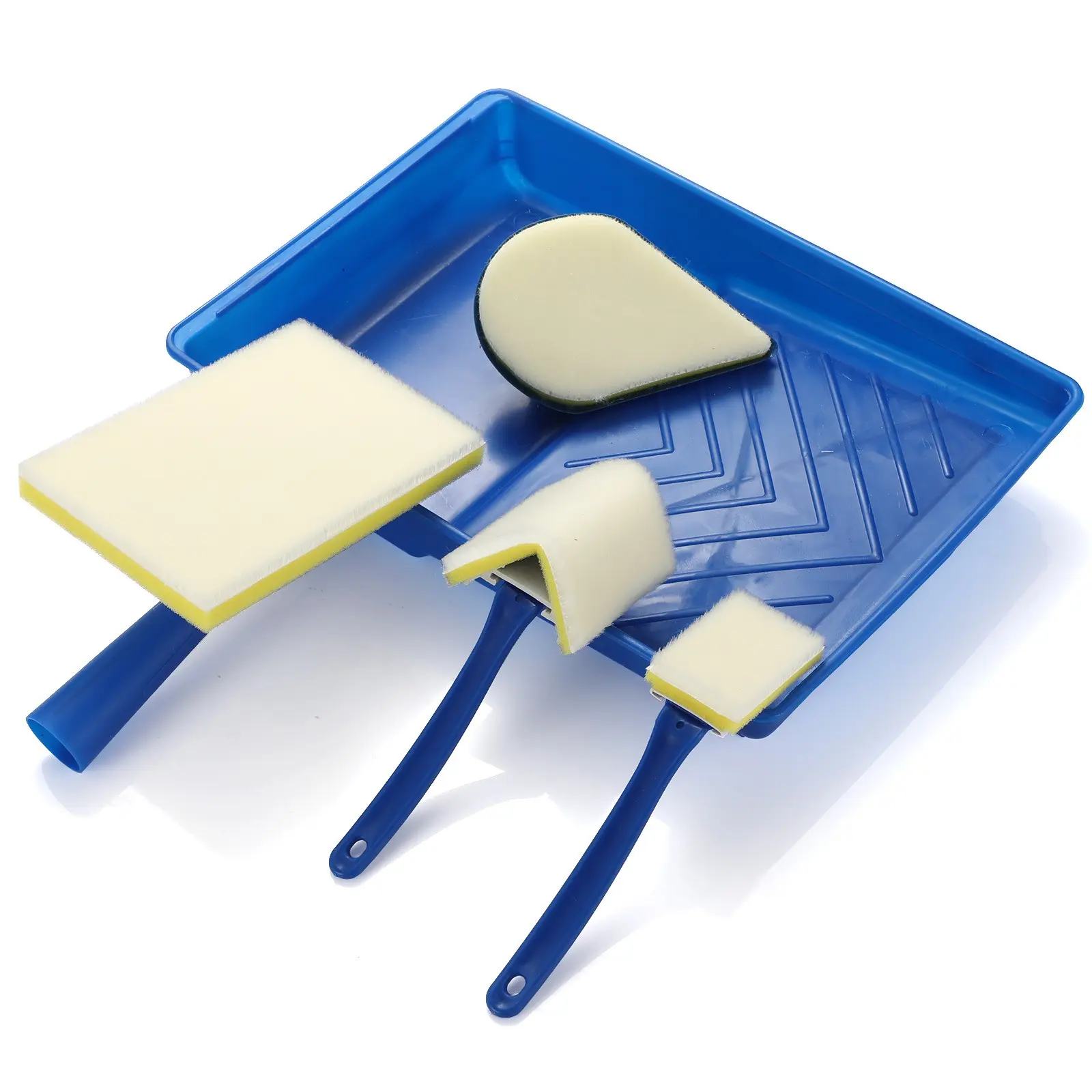 Paint Pad Set for Walls & Ceilings, 7'' Paint Edger Kit with Corner Pad & Refills, Painting Tool, Painting Accessories, Microfiber Paint Pads, Perfect for Trim & Edge Painting, Faster Than Rollers & Brushes, for DIY Home Painting Projects, Painter Tool
