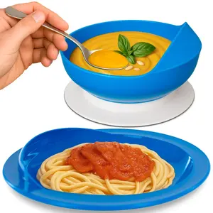 Spill Proof Scoop Plate and Bowl