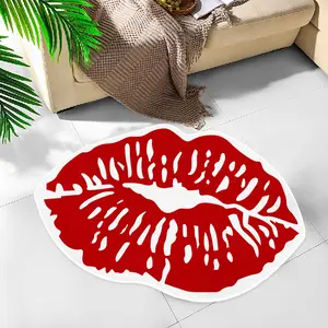 Creative Lip Pattern Floor Mat, Non-slip Soft Floor Mat, Decorative Carpet for Home Living Room Bedroom, Home Decor