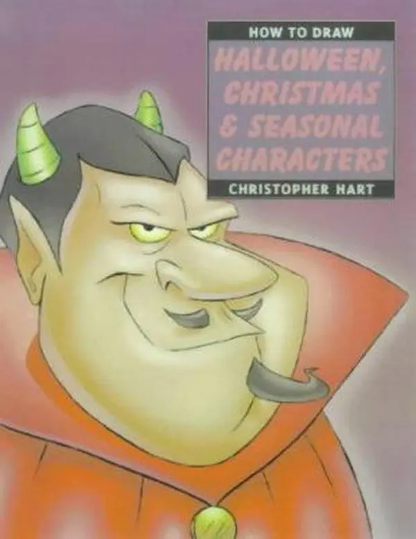 USED Book - How to Draw Halloween, Christmas and Seasonal Characters by Christopher Hart (Paperback) - english
