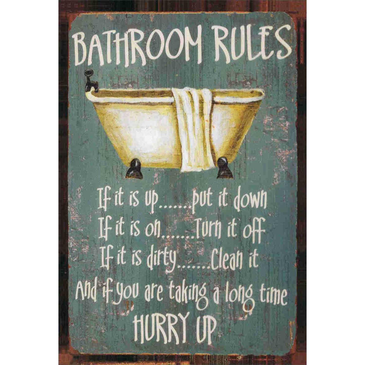 Vintage Rustic Metal Wall Art 12x8inch Retro Distressed Tin Sign Bar Cafe Home Decor Industrial Style