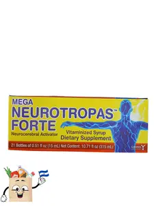 MEGA NEUROTROPAS FORTE Neurocerebral Activator Vitaminized Syrup Dietary Supplement 21 Bottles of 0.51 fl oz Each 10.71 fl oz Total