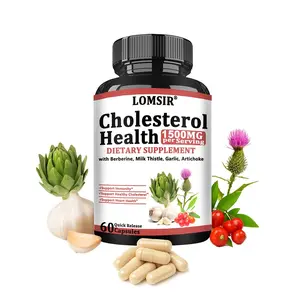 Cholesterol Health - with Berberine, Milk Thistle, Garlic, Artichoke to Support Healthy Cholesterol Levels and Natural Heart Health - 60 Capsules