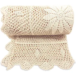 Boho Throw Blanket, 50"x60",   Crochet Throw Blankets,  Beige Throw, Decorative,  Lace Blanket, Boho Decor, Photo Prop, Lightweight Knit