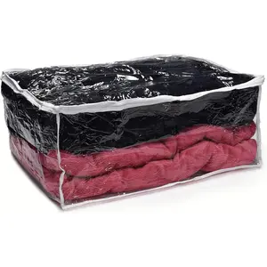 Handy Laundry Comforter Storage Bag – 90L Clear Zippered Organizer for Bedding, Blankets & Pillows