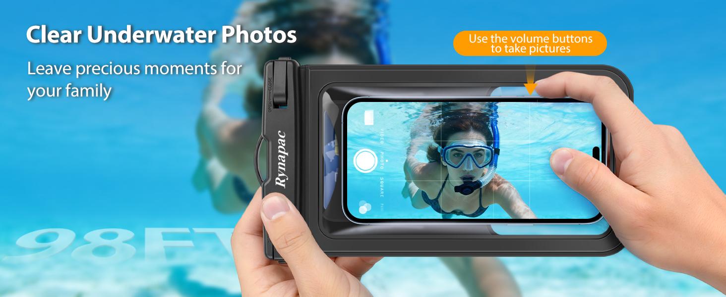 Waterproof Phone Pouch - 2 Pack, IPX8 Waterproof Phone Case with Lanyard for Smartphones, Cell Phone Dry Bag for Beach Vacation Travel Cruise Essentials, Touch Screen, Up to 8.5"