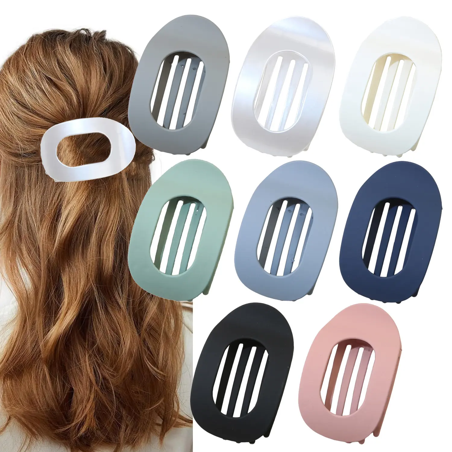 8 piece set A (oval duck clip)