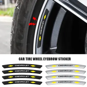 Chevrolet Car Wheel HUB Decal Sticker, Personalized Wheel Decoration, Body Wheel HUB Accessories, Creative Car Wheel Modification Parts, Sticker For Cars