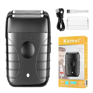 Men's Electric Shaver, USB Rechargeable Portable Reciprocating Shaver with Stainless Steel Blades, Fast Charging Beard Trimmer for Men, Cordless Shaver