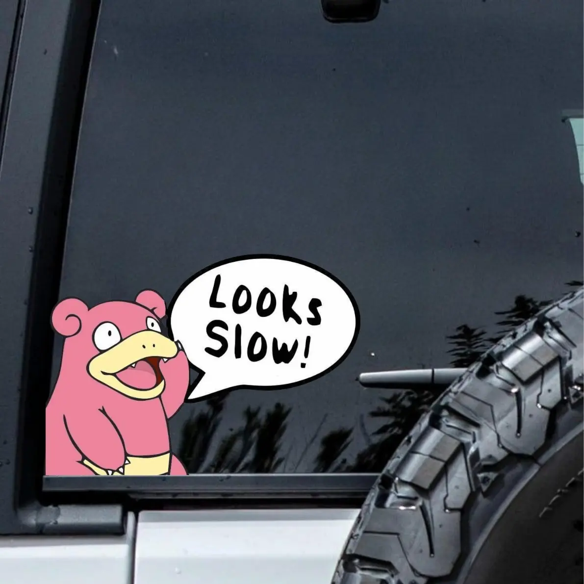 Slow Bro Looks Sticker, Slow Meme Peeking Window Vinyl Decal Anime Stickers, Funny Waterproof Sticker, Decal for Laptop, Water Bottle, Car, Gamer Gift