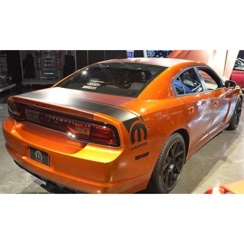 Rear Trunk and Quarter / Fender Stripe graphics set FIT All Model 2008 - 2023 Dodge Charger & Challenger