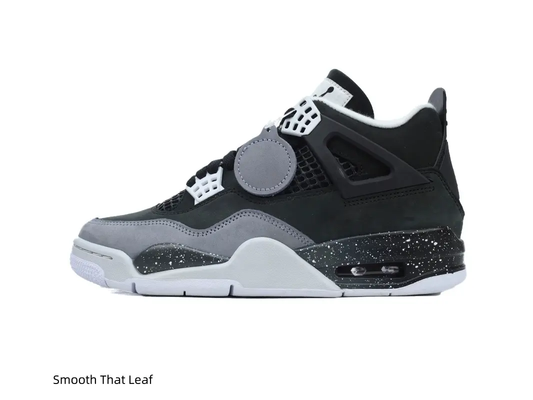 Black & Light Gray Suede Mid Top Basketball Sneakers, Hollow Side Frame, Breathable Grid Mesh, Speckled Printed Midsole, Visible Air Cushion, Casual Street Shoes#MidTopSneakers #BasketballShoes #SuedeSneakers
