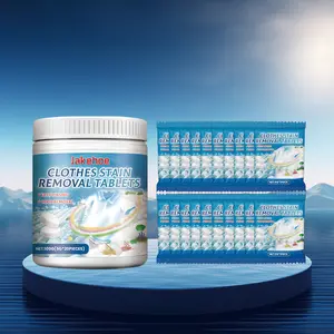 Powerful Stain-Removing Laundry Effervescent Tablets - 3-in-1 Decontamination, Antibacterial & Long-Lasting Fragrance, Cold Water Soluble, Residue-Free, Color-Protective, Family-Sized for Deep Cleaning & Removing Yellow Stains & Mildew