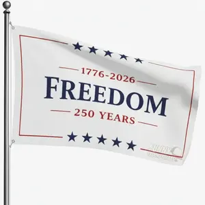Freedom 250 Years Flag – 1776–2026 Patriotic USA Anniversary Flag Garage & Man Cave American Flag Tapestry Big Slogan Summer Boat flag banners